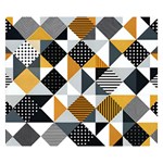Pattern Tile Squares Triangles Seamless Geometry Premium Plush Fleece Blanket (Small)