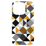 Pattern Tile Squares Triangles Seamless Geometry iPhone 14 Pro Black UV Print Case