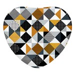 Pattern Tile Squares Triangles Seamless Geometry Heart Glass Fridge Magnet (4 pack)
