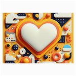 Valentine s Day Design Heart Love Poster Decor Romance Postcard Youth Fun Large Glasses Cloth (2 Sides)
