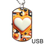 Valentine s Day Design Heart Love Poster Decor Romance Postcard Youth Fun Dog Tag USB Flash (Two Sides)
