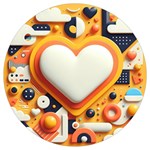 Valentine s Day Design Heart Love Poster Decor Romance Postcard Youth Fun Round Trivet