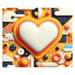 Valentine s Day Design Heart Love Poster Decor Romance Postcard Youth Fun Premium Plush Fleece Blanket (Small)