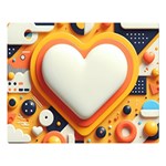 Valentine s Day Design Heart Love Poster Decor Romance Postcard Youth Fun Premium Plush Fleece Blanket (Large)