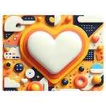 Valentine s Day Design Heart Love Poster Decor Romance Postcard Youth Fun Two Sides Premium Plush Fleece Blanket (Baby Size)