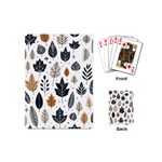 Autumn Leaves Fall Pattern Design Decor Nature Season Beauty Foliage Decoration Background Texture Playing Cards Single Design (Mini)