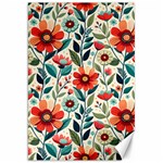 Flowers Flora Floral Background Pattern Nature Seamless Bloom Background Wallpaper Spring Canvas 20  x 30 