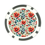 Flowers Flora Floral Background Pattern Nature Seamless Bloom Background Wallpaper Spring Poker Chip Card Guard