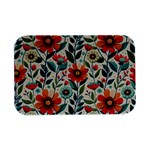 Flowers Flora Floral Background Pattern Nature Seamless Bloom Background Wallpaper Spring Open Lid Metal Box (Silver)  