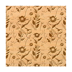 Flowers Flora Floral Background Pattern Nature Seamless Bloom Background Wallpaper Spring Bamboo Coaster Set from UrbanLoad.com Coaster 1