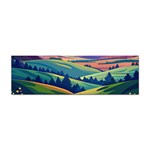 Field Valley Nature Meadows Flowers Dawn Landscape Sticker (Bumper)