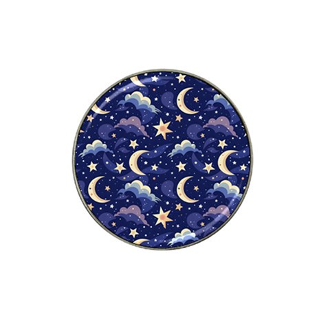 Night Moon Seamless Background Stars Sky Clouds Texture Pattern Hat Clip Ball Marker (10 pack) from UrbanLoad.com Front