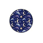 Night Moon Seamless Background Stars Sky Clouds Texture Pattern Hat Clip Ball Marker (10 pack)