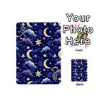 Night Moon Seamless Background Stars Sky Clouds Texture Pattern Playing Cards 54 Designs (Mini)
