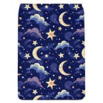 Night Moon Seamless Background Stars Sky Clouds Texture Pattern Removable Flap Cover (L)