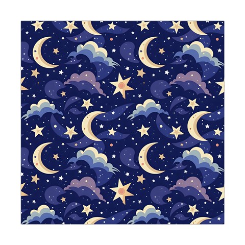Night Moon Seamless Background Stars Sky Clouds Texture Pattern Square Tapestry (Large) from UrbanLoad.com Front