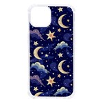 Night Moon Seamless Background Stars Sky Clouds Texture Pattern iPhone 13 TPU UV Print Case