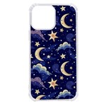 Night Moon Seamless Background Stars Sky Clouds Texture Pattern iPhone 13 Pro Max TPU UV Print Case