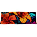 Hibiscus Flowers Colorful Vibrant Tropical Garden Bright Saturated Nature Body Pillow Case (Dakimakura)