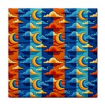 Clouds Stars Sky Moon Day And Night Background Wallpaper Tile Coaster
