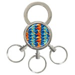 Clouds Stars Sky Moon Day And Night Background Wallpaper 3-Ring Key Chain
