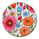 Flowers Plants Bouquets Decor Flower Decoration Garden Flower Shop Scent Romance Wallpaper Nature Round Mousepad