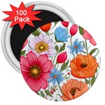 Flowers Plants Bouquets Decor Flower Decoration Garden Flower Shop Scent Romance Wallpaper Nature 3  Magnets (100 pack)