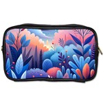 Nature Night Bushes Flowers Leaves Clouds Landscape Berries Story Fantasy Wallpaper Background Sampl Toiletries Bag (Two Sides)