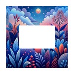 Nature Night Bushes Flowers Leaves Clouds Landscape Berries Story Fantasy Wallpaper Background Sampl White Box Photo Frame 4  x 6 