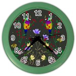 Bird Flower Plant Nature Color Wall Clock