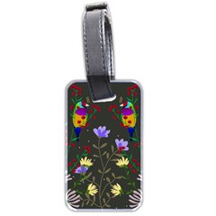 Bird Flower Plant Nature Luggage Tag (two sides) from UrbanLoad.com Back