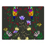 Bird Flower Plant Nature Premium Plush Fleece Blanket (Large)