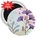 Flower Paint Flora Nature Plant 3  Magnets (100 pack)
