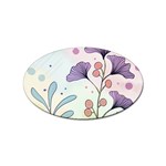 Flower Paint Flora Nature Plant Sticker Oval (100 pack)