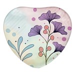 Flower Paint Flora Nature Plant Heart Glass Fridge Magnet (4 pack)