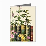 Books Flowers Book Flower Flora Floral Mini Greeting Card