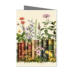 Books Flowers Book Flower Flora Floral Mini Greeting Cards (Pkg of 8)