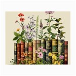 Books Flowers Book Flower Flora Floral Small Glasses Cloth (2 Sides)
