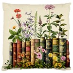 Books Flowers Book Flower Flora Floral Large Cushion Case (One Side)
