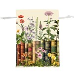 Books Flowers Book Flower Flora Floral Lightweight Drawstring Pouch (XL)