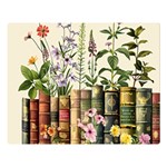 Books Flowers Book Flower Flora Floral Premium Plush Fleece Blanket (Large)