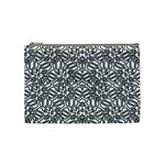 Monochrome Maze Design Print Cosmetic Bag (Medium)