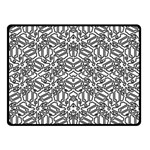 Monochrome Maze Design Print Two Sides Fleece Blanket (Small)