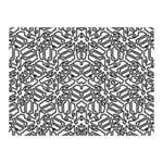 Monochrome Maze Design Print Two Sides Premium Plush Fleece Blanket (Mini)