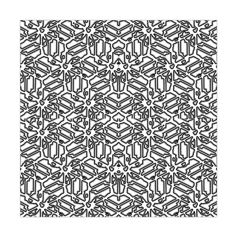Monochrome Maze Design Print Square Tapestry (Large) from UrbanLoad.com Front
