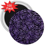 Enigmatic Plum Mosaic 3  Magnets (100 pack)