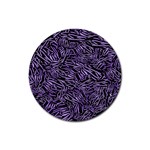 Enigmatic Plum Mosaic Rubber Round Coaster (4 pack)