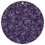 Enigmatic Plum Mosaic UV Print Acrylic Ornament Round