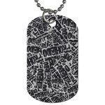 Rebel Life: Typography Black and White Pattern Dog Tag (Two Sides)