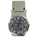 Rebel Life: Typography Black and White Pattern Money Clip Watches